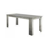 Tavolo allungabile Nanni, Consolle allungabile fino a 10 posti, Consolle estensibile 100% Made in Italy, cm 140-190x90h75, Marmo grigio