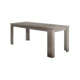 Tavolo allungabile Nanni, Consolle allungabile fino a 10 posti, Consolle estensibile 100% Made in Italy, cm 140-190x90h75, Olmo perla