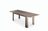 Tavolo allungabile Nanni, Consolle allungabile fino a 10 posti, Consolle estensibile 100% Made in Italy, cm 140-190x90h75, Olmo perla