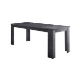 Tavolo allungabile Natan, Consolle allungabile fino a 12 posti, Consolle estensibile 100% Made in Italy, cm 160-210x90h75, Ardesia