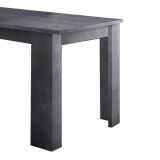 Tavolo allungabile Natan, Consolle allungabile fino a 12 posti, Consolle estensibile 100% Made in Italy, cm 160-210x90h75, Ardesia