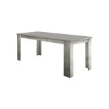 Tavolo allungabile Natan, Consolle allungabile fino a 12 posti, Consolle estensibile 100% Made in Italy, cm 160-210x90h75, Cemento