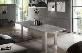 Tavolo allungabile Natan, Consolle allungabile fino a 12 posti, Consolle estensibile 100% Made in Italy, cm 160-210x90h75, Grigio
