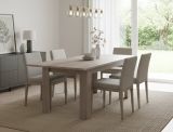 Tavolo allungabile Natan, Consolle allungabile fino a 12 posti, Consolle estensibile 100% Made in Italy, cm 160-210x90h75, Rovere