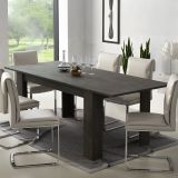 Tavolo Allungabile Nero Antracite Allungabile Meccanismo Estensione Allunga Centrale 200x90x75h cm, Lunghezza Massima 200 cm - Marene