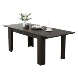 Tavolo Allungabile Nero Antracite Allungabile Meccanismo Estensione Allunga Centrale 200x90x75h cm, Lunghezza Massima 200 cm - Marene