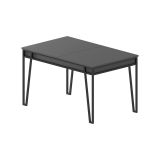 Tavolo allungabile Nestor, Consolle con allunghe, Tavolo da pranzo multiuso, Ripiano estensibile da cucina, 170x80 h76 cm, Antracite