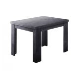 Tavolo allungabile Otto, Consolle ausiliare da cucina, Tavolo allungabile, 100% Made in Italy, cm 90x90h75, Ardesia