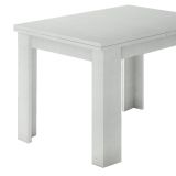Tavolo allungabile Otto, Consolle ausiliare da cucina, Tavolo allungabile, 100% Made in Italy, cm 90x90h75, Bianco lucido Larice