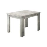 Tavolo allungabile Otto, Consolle ausiliare da cucina, Tavolo allungabile, 100% Made in Italy, cm 90x90h75, Cemento