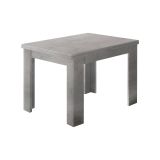 Tavolo allungabile Otto, Consolle ausiliare da cucina, Tavolo allungabile, 100% Made in Italy, cm 90x90h75, Grigio