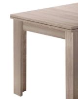 Tavolo allungabile Otto, Consolle ausiliare da cucina, Tavolo allungabile, 100% Made in Italy, cm 90x90h75, Olmo perla