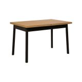 Tavolo allungabile Pherkad, Consolle con allunghe, Tavolo da pranzo multiuso, Ripiano estensibile da cucina, 153x75 h75 cm, Nero