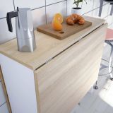 Tavolo allungabile piccolo 2-4 posti 31x77cm bianco e rovere - Arid