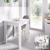 Tavolo allungabile piccolo 4-6 posti 79-134x67cm bianco - Alamaro