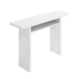 Tavolo allungabile Rodella, Consolle estensibile ausiliare multiposizione,Tavolo da pranzo pieghevole con piano abbattibile, 110x33-66h75 cm, Bianco