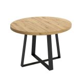 Tavolo allungabile rotondo salvaspazio 6-8 posti 110-158x110cm legno - Andia