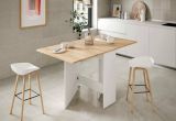 Tavolo allungabile Toledo, Tavolo da pranzo pieghevole con piano abbattibile, Tavolo ausiliario richiudibile, 31x77h78 cm, Bianco e Rovere