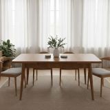 Tavolo allungabile vintage 6-8 posti 130x80cm noce - Dorotea