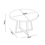 Tavolo Consolle Rotondo Allungabile da Pranzo Ovale 110-158x110 cm in Legno Rovere Nodi – Casarola