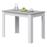 Tavolo cucina rettangolare 6 posti bianco e cemento 109x67cm - Anat