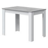 Tavolo cucina rettangolare 6 posti bianco e cemento 109x67cm - Anat