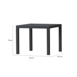 Tavolo da esterno 4 posti 95x95cm antracite - Terrace
