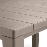 Tavolo da esterno 6 posti 147x90cm tortora - Listowel