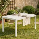 Tavolo da esterno 6 posti 150x90cm bianco - Askia