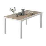 Tavolo da esterno 6 posti 160x90cm bianco e tortora - Innisfail