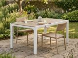 Tavolo da esterno 6 posti 160x90cm bianco e tortora - Innisfail