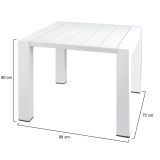 Tavolo da esterno 6 posti 90x98cm bianco - Malang