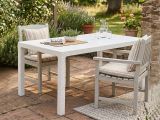 Tavolo da esterno 6 posti 94x160cm bianco - Pickering