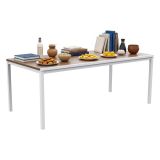 Tavolo da esterno 8 posti 200x95cm rovere e bianco - Sarnia