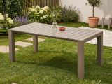 Tavolo da esterno allungabile 6-8 posti 90-160x98cm tortora - Langsa