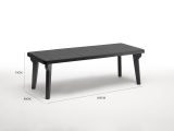 Tavolo da esterno allungabile 8-10 posti 160-220x90cm antracite - Anatre