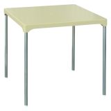 Tavolo da Esterno Beige 4 Posti Tavolo Tavolo Fisso Quadrato 75x75x72h cm, Lunghezza Massima 75 cm Made in Italy - Brownstown