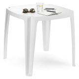 Tavolo da Esterno Bianco 4 Posti Tavolo Tavolo da Esterno Fisso 75x75x72h cm, Lunghezza Massima 75 cm Made in Italy - Smithport