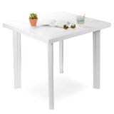 Tavolo da Esterno Bianco 4 Posti Tavolo Tavolo da Esterno Fisso 80x75x72h cm, Lunghezza Massima 80 cm Made in Italy - Tessner