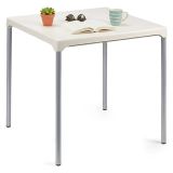 Tavolo da Esterno Bianco 4 Posti Tavolo Tavolo Fisso Quadrato 75x75x72h cm, Lunghezza Massima 75 cm Made in Italy - Brownstown
