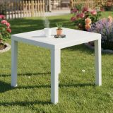 Tavolo da Esterno Bianco 4 Posti Tavolo Tavolo Fisso Rettangolare 78x65x72h cm, Lunghezza Massima 78 cm Made in Italy - Cobbtown