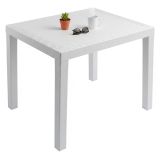 Tavolo da Esterno Bianco 4 Posti Tavolo Tavolo Fisso Rettangolare 78x65x72h cm, Lunghezza Massima 78 cm Made in Italy - Cobbtown