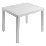 Tavolo da Esterno Bianco 4 Posti Tavolo Tavolo Fisso Rettangolare 78x65x72h cm, Lunghezza Massima 78 cm Made in Italy - Cobbtown
