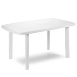 Tavolo da Esterno Bianco 6 Posti Tavolo Tavolo da Esterno Fisso 137x85x72h cm, Lunghezza Massima 137 cm Made in Italy - Greggs