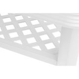 Tavolo da esterno Cerignola, Tavolino con portariviste, 100% Made in Italy, Cm 90x60h46, Bianco