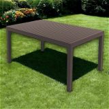 Tavolo da esterno Maratea, Tavolo rettangolare da pranzo, Tavolo da giardino multiuso, 100% Made in Italy, 150x90h72 Cm, Antracite