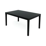 Tavolo da esterno Maratea, Tavolo rettangolare da pranzo, Tavolo da giardino multiuso, 100% Made in Italy, 150x90h72 Cm, Antracite