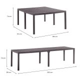 Tavolo da Esterno Marrone 12 Posti Meccanismo Estensione Multiposizione 292x86x74h cm, Impermeabile - Campana