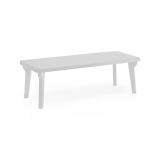 Tavolo da esterno Mercurio, Tavolo rettangolare, Tavolo allungabile da giardino o da bar, 100% Made in Italy, 160-220x90h74 cm, Bianco