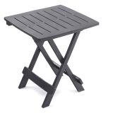 Tavolo da Esterno Nero Antracite 2 Posti Lunghezza Massima 44 cm 44x44x50h cm, Finitura Effetto Liscio Made in Italy - Elpino